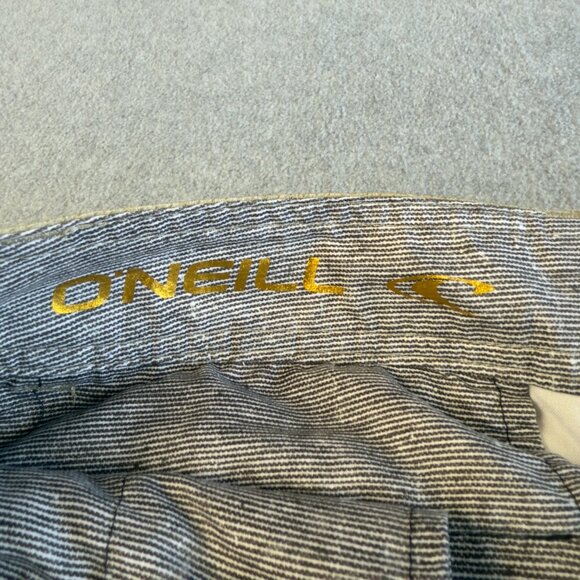 O’Neill Hybrid Boardshorts Men’s 34 Tan Stripe 22” Zip Fly Surf Shorts 151BA021B - Picture 8 of 12